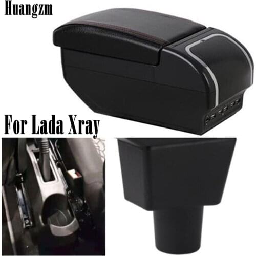 For LADA XRAY Armrest Box LADA XRAY Universal Car Central Armrest Storage Box cup holder ashtray Russian car version