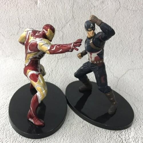 Marvel Avengers Captain American Vs. Ironman Collectible Figure Model Toy
