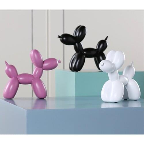 Matte Effect Shine Dog Balloon Artisanal Sculpture In Resina Complements Furnishings Modern House Nordic Complements Furnishings