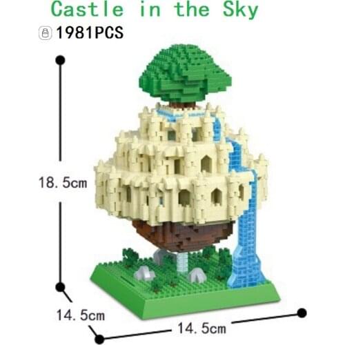 Mini Blocks Luxury Cartoon Building Toy Castle In The Sky Mini Juguetes for Kids Gift Anime Girl Present Birthday Christmas