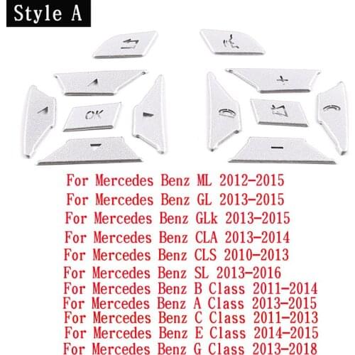 For Mercedes Benz A B C E G V Class ML GL GLK GLA CLA CLS SL W204 W205 X204Car Steering Wheel Button Patch Protection Patch Trim