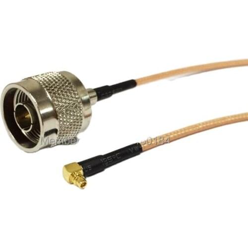 New Modem Coaxial Cable N Male Plug To MMCX Male Plug Right Angle Connector RG316 pigtail adapter 15CM 6" for wifi antenna