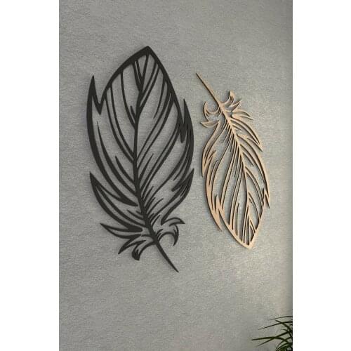 New style 2 Pcs Double layer 3D Feathers Wall Sticker on the wall Home Decor Feathers for decoration Magnet Fridge stickers