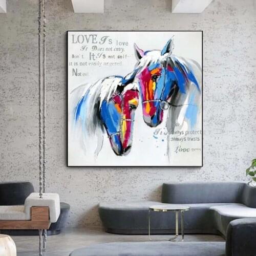 Couple Of Horse Canvas Paintings On The Wall Art Canvas Prints Animals Wall Picture For Living Room Cuadros Home Wall Paintings