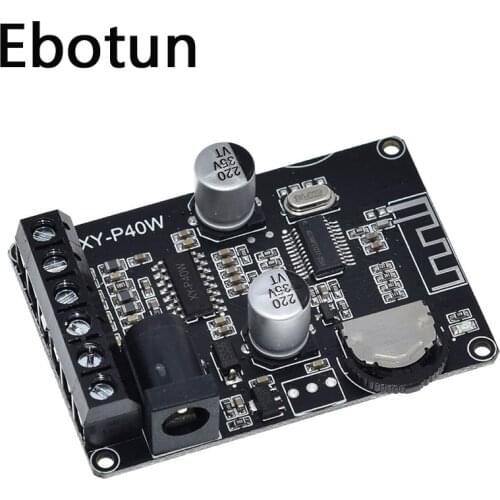Bluetooth 5.0 stereo audio power amplifier board 40Wx2 Bluetooth receiver DC 12/24V supply XY-P40W
