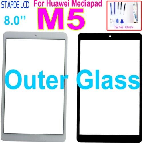 New For Huawei MediaPad M5 Lite 8 JDN2-W09 Touch Screen Front Glass Outer Glass Lens Panel Replacement Part not LCD