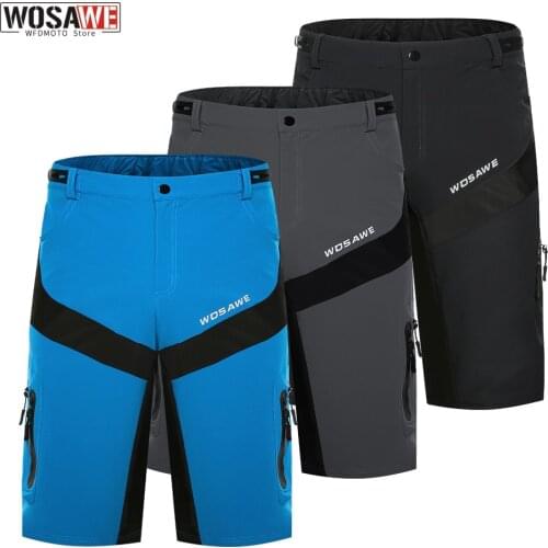 WOSAWE Mens MTB Shorts Motorcycle Motocross Downhill ATV Bike Shorts Mountain Offroad Bicycle Shorts Water Resistant Pantalones