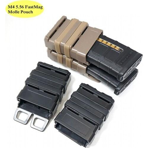 Tactical AR M4 5.56 FastMag Molle Pouch Military Wargame Airsoft Fast Mag Holder Hunting Pistol Magazine Dump Pouch