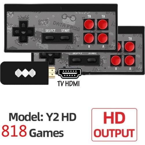 USB Wireless Handheld TV Video Game Console Build In 818 Classic Game 4K 8 Bit Mini Video Console Support HDMI Output child gift