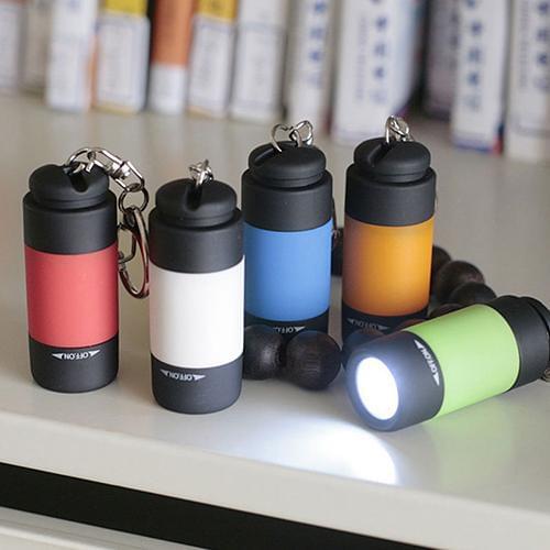 USB Rechargeable Portable LED Light Flashlight Lamp Pocket Keychain Mini Torch Small Flashlight