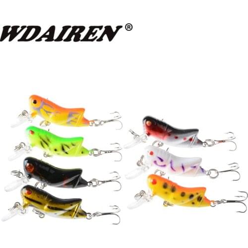 WDAIREN 1Pcs Flying Jig Wobbler Lure Hard Lure Bait 4.5cm 3g Artificial Bait Grasshopper Insects Sea Fishing Tackle Pesca WD-078