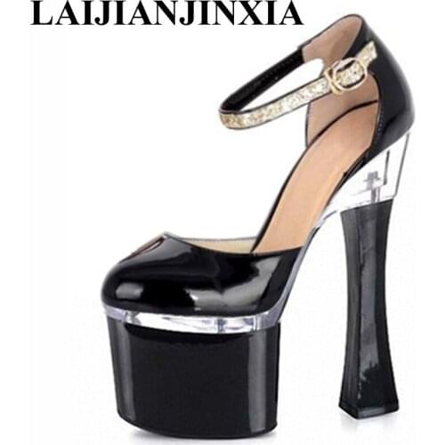 New Sexy Straps Women Pole Dancing Pump 18cm High Heels Platform Shoes Night Club Wedding Party Dress Dance Shoes