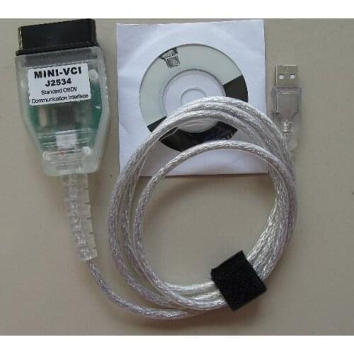 2019 New Arrival Single Cable Mini-VCI J2534 FOR T-OYOTA TIS Techstream V10.10.018 Diagnostic Cable MINI VCI Free Shipping