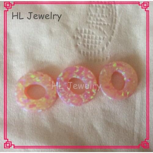 50PC/Lot OP08 Angel Skin Color 10MM Capital Letter O Synthteic Opal Stone