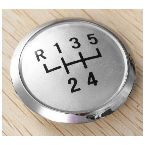 Black Silver 5 Speed Gear Knob Badge Cap Cover Durable For T5 Transporter 03-10