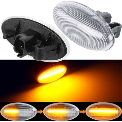 For Peugeot 206 207 407 307 107 607 Citroen C4 C3 C5 C2 LED Car Side Marker Light Picasso Xsara Berlingo Partner Carro Coche Luz