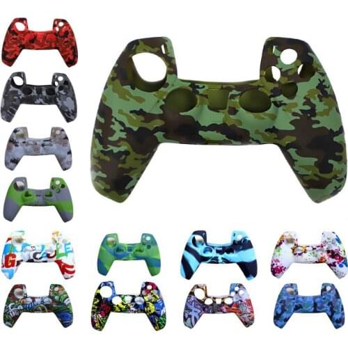 Gamepad Case Camouflage Protective Silicone Anti-scratch Joypad Cover for Sony PS5