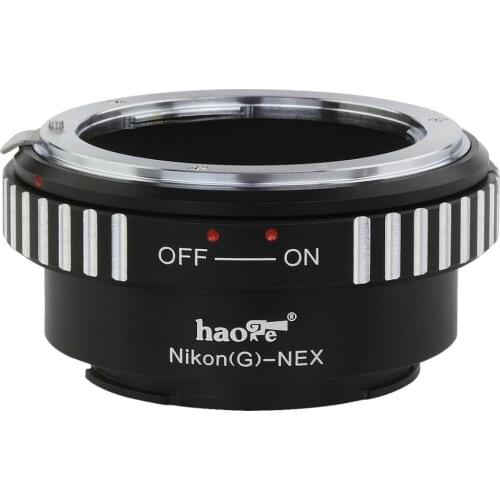 Haoge Lens Mount Adapter for Nikon G/F/AI/AIS/D Mount Lens to Sony E-mount NEX Camera
