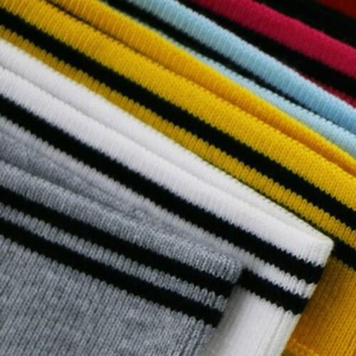 Cotton knit striped rib spring / summer stretch neckline cuff hem for DIY T-shirt cuffs rib top fabric garment accessories