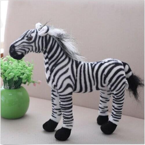 30cm / 11.8 inch simulation zebra children plush toy pillow horse soft stuffed animal toy stuffed animal