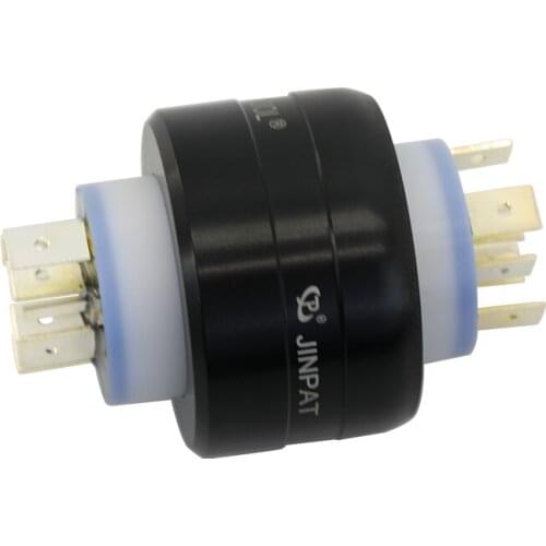 JINPAT 6 Poles Mercury Slip Ring With Special Sealing Materials Precious Metal Contacts Stable Connection For Strain Gauge