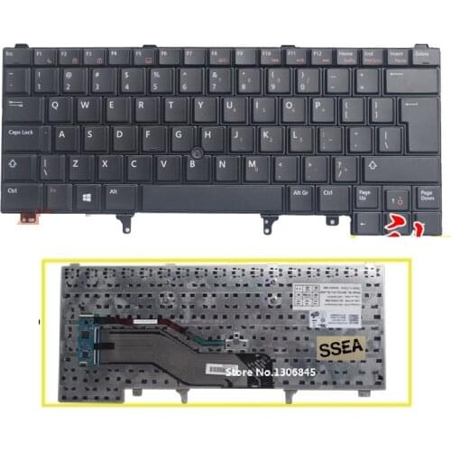 SSEA New UI Keyboard English For DELL Latitude E5420 E5430 E6220 E6320 E6330 E6420 E6430 laptop black Keyboard