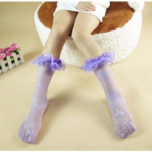 Summer Fashion Kids Socks Baby Girl Ruffle Sock Cute Baby Frilly Toddle Designer Pink Lace Kid Socks For Girls