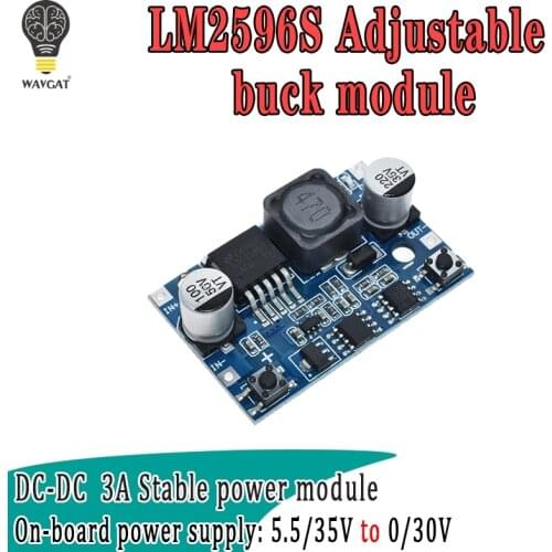 LM2596 DC-DC LM2596S adjustable buck 3A regulated power supply module car power supply 5.5V - 35V to 0V - 30V