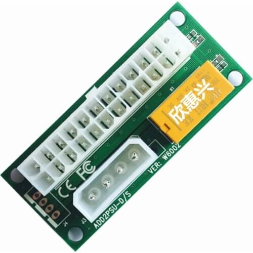 Motherboard ATX 24Pin Add2 PSU Power Synchronous Starting Board Dual Power Supply Riser