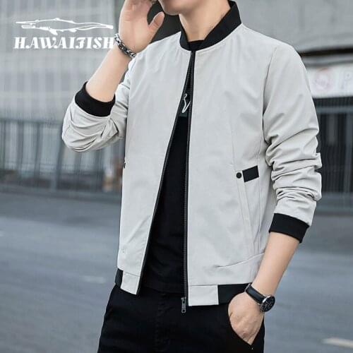 Hawaifish brand Mens jacket 2021 new Korean version trend handsome jaqueta masculina all-match spring and autumn veste homme