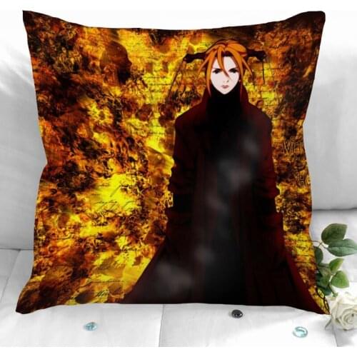 Witch Hunter Robin Pillow Cover Bedroom Home Office Decorative Pillowcase Square Zipper Pillow Cases Satin Soft