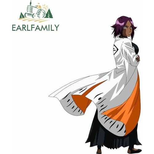 EARLFAMILY 13cm x 8.8cm for Bleach Manga Shinigami Waterproof Occlusion Scratch Decal DIY Anime Car Stickers Suitable for VAN RV