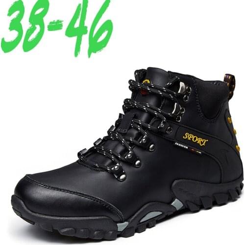 ZEEKSON New Mens Shoes Winter Snow Shoes Plus Velvet Warm Cotton Boots Outdoor Martin Short Boots High Top Casual Cotton Shoes