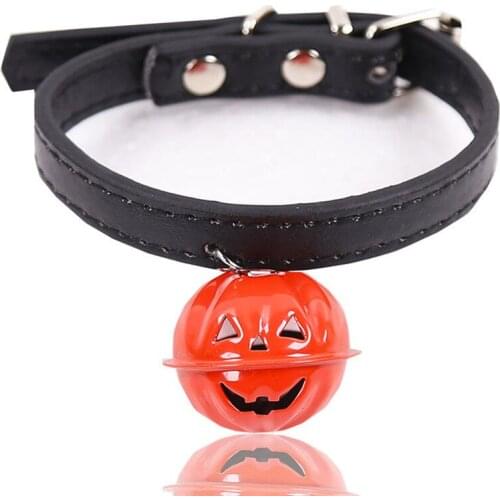 Halloween Small And Medium-sized Pet Dog Collar With Pumpkin Bells
