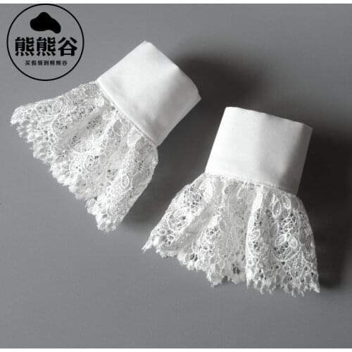 Hollow decorative drill Womens Sunscreen Lace Gloves Fashion Joker Accessories wrist set trumpet cuff sweater coat decorative