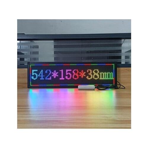 Portable p4 542x158x38mm indoor LED sign Full Color small LED display 5V power supply mobile wifi control can hang