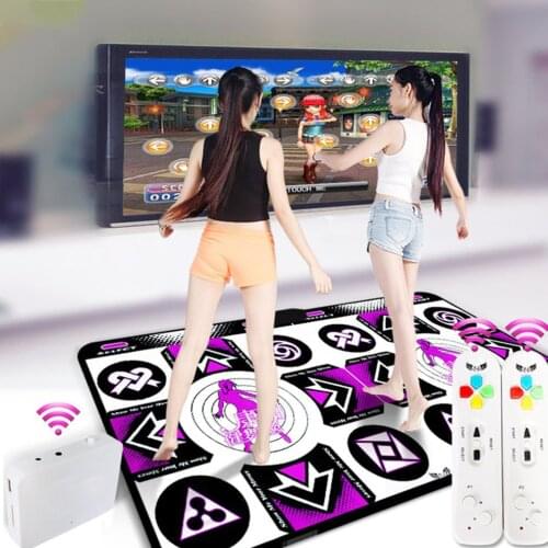 TV Computer Dual Purpose Remote Control Somatosensory Games Wireless Double Purple 11mm thick Dancing Blanket Fitness dance mats