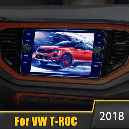 For Volkswagen VW T-ROC T ROC 2018 Tempered Glass Car Navigation Screen Protector Touch Display Screen film Anti Scratch Sticker