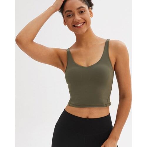 Womne paded Fitness Bra Running Exercise Crop Tank Tops Women Stretchy Sport Bra Workout Gym Vest Crop Tops