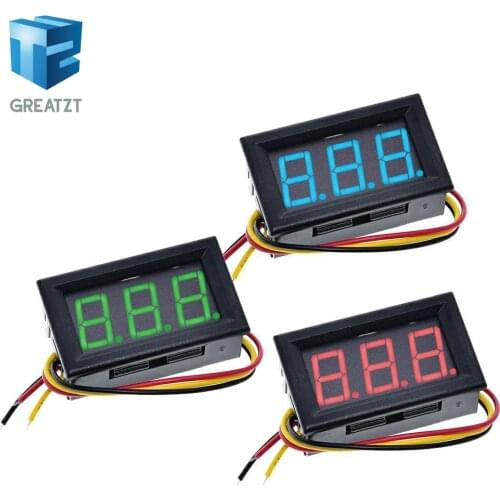 0.56 Inch Mini Red Green Blue LED Display Panel Voltage Meter Voltmeter Home Use Voltage 3 Three Digital DC 4.5V 30V 2 / 3 Wires