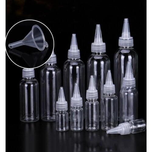 1PCS 100ML Empty Dropper Bottle Free Plastic Squeeze Bottle with Childproof Cap for Oil Paint Liquid Glue Container