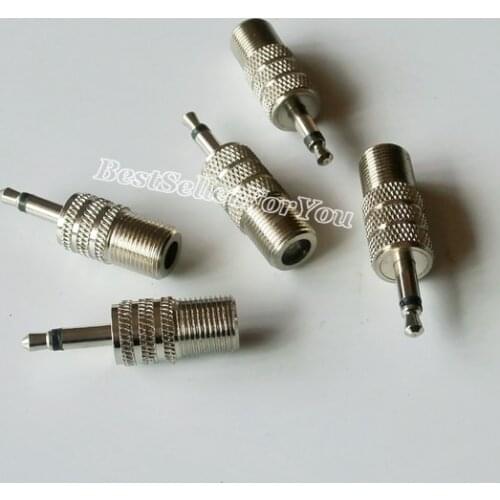1Pcs F Female Jack To 3.5mm 1/8" Male Plug Mono Coaxial Audio Adapter Converter