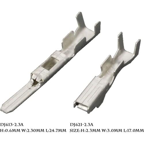 100 PCS DJ613-2.3A sheet socket 2.3 plug series copper terminal pin connector terminal