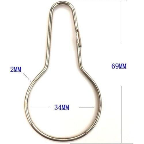 1000pcs Stainless Steel Curtain Hooks Bathroom Shower Curtains Glide Rings Set Home Bathroom Accessories Roller Rustproof Clip