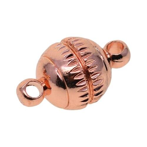 15 Sets 3 Colors Brass Engraved 8mm Ball Clasps Connector Findings