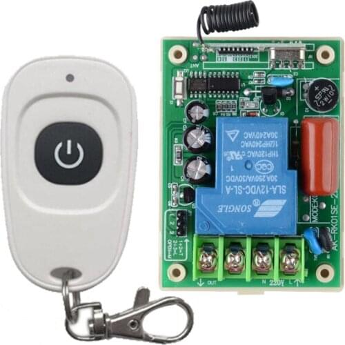 220V 1CH rf wireless controller for home 433mhz wireless remote control lighting switch with white controller