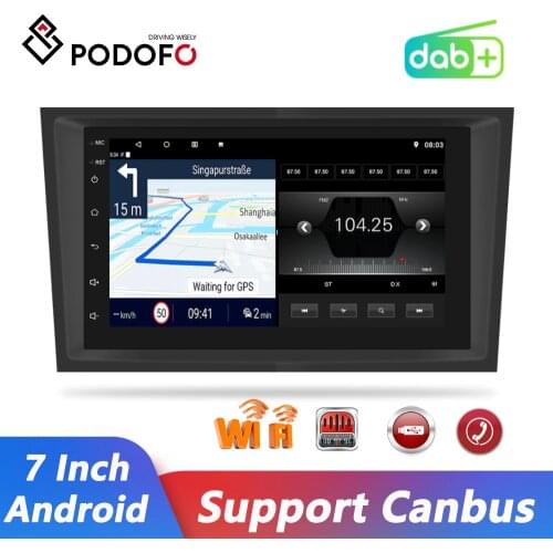 Podofo Android 2 Din Car Radio Multimedia Player WIFI GPS Autoradio Support Canbus Mirror Link EQ For Opel Astra Antara Vectra