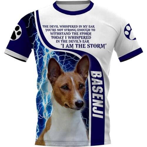 Basenji 3D Printed Dog t shirts for women for men Summer Casual Tees Daily Short Sleeve Lovely T-shirts O-neck DropShipping