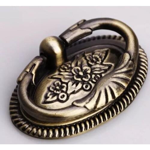 Free shipping Antique European drawer handle Ring furniture pulls Dresser cabinet door handle Cupboard knobs bookcase pull knob