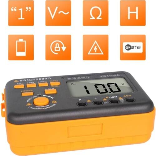 Digital Earth Resistance Meter VC4105A Ground Resistance Voltage Measurement Lightning Rod Measuring Tools